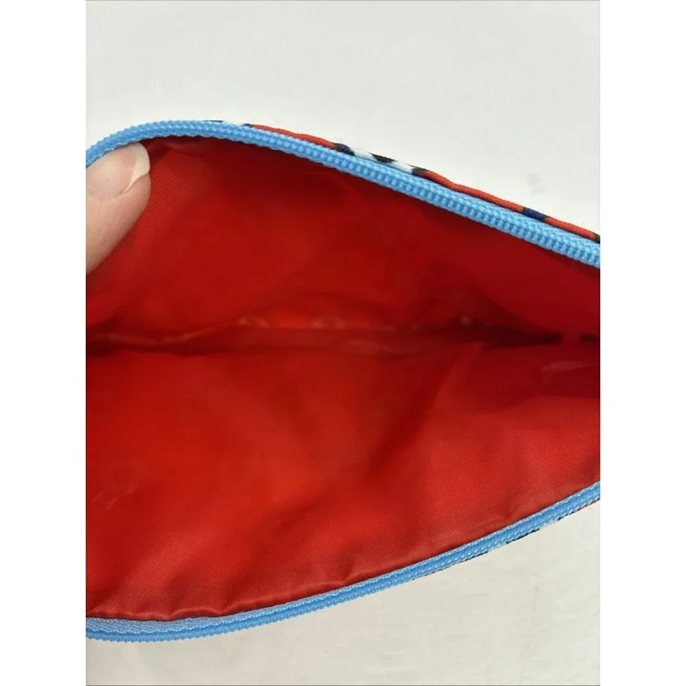 Estee Lauder Womens Makeup Bag Opening Ceremony Floral Red Blue Zippered